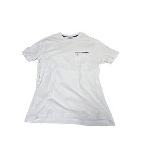 Original Penguin White Short Sleeve Tee with Navy Accents